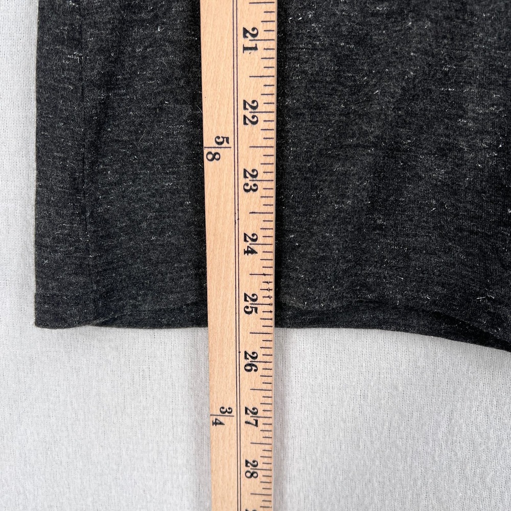 ALLSAINTS Esme Shimmers Tee Womens Large Charcoal Gray Silver Long Sleeve Crew - Picture 15 of 15